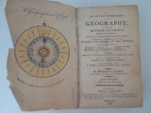 1802 Geography Text Book Question & Answers With Coloured World Clock - Picture 1 of 8