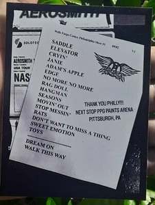 AEROSMITH Peace Out Setlist Magnet 2023 Philadelphia Show #1 Wells Fargo Center  - Picture 1 of 3