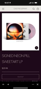 CAGE THE ELEPHANT SIGNED NEON PILL LP - SWEETART COLORED VINYL RECORD - PRESALE! - Picture 1 of 1