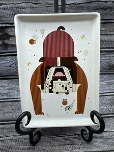 Fishs Eddy + West Elm Charley Harper Serving Tidbit Plate English Bulldog - Picture 1 of 5