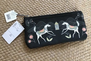 BNWT Cosmetic Bag Wild Tale pouch 100% Cotton - Picture 1 of 2