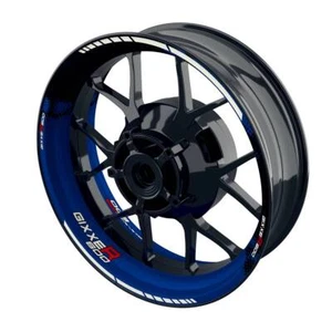 Felgenaufkleber für Suzuki GSXR Gixxer 600 DOTS Wheelsticker Motorrad blau - Picture 1 of 6
