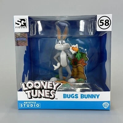 Figura Estatua PVC Looney Tunes Bugs Bunny 4.7" con Base Diorama Estilo ABY - Nueva Foto 1 de 4