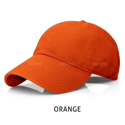 Gorra de béisbol de algodón pelota papá sombrero ajustable liso lavado hombres lavado PC Foto 1 de 4