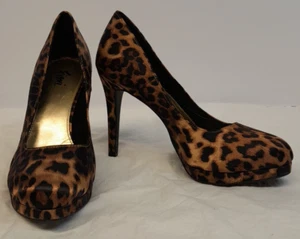Fioni Leopard Print 4" Stiletto High Heel Pumps Size 8.5 - Picture 1 of 7