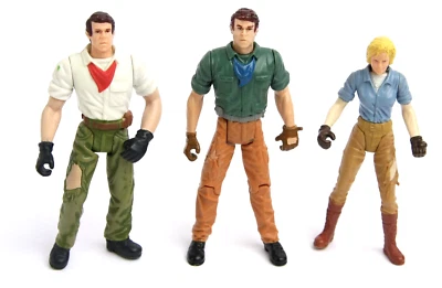 Lote suelto de 3 figuras de acción Jurassic Park III ALAN Grant (2) y Amanda Kirby Foto 1 de 4