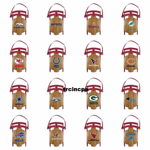 NFL Metal Sled Christmas Ornament - Pick Your Team - Picture 1 of 26