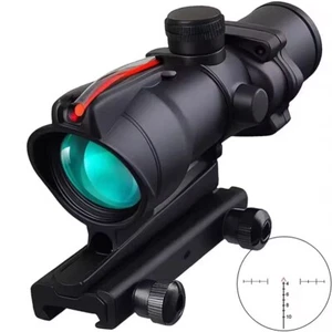 ACOG 4X32 Scope Fiber Optics Illuminated Riflescope Tactics Reflex Sights - Picture 1 of 8
