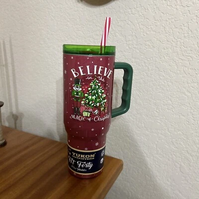 2024 New Buc-ee’s Christmas Tumbler 40oz With Green Handle - Image 1 of 4