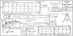 St Leonards models Meteor classic free flight model plans - Picture 1 of 1