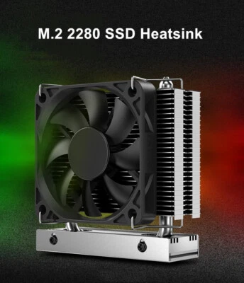 M.2 2280 Solid State Hard Disk HeatSink Active Cooler Radiator Fin + Cooling Fan - Bild 1 von 4