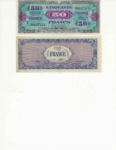FRANCE Allied Military Currency AMC - 50 FRANCS REPLACEMENT XF - Picture 1 of 1