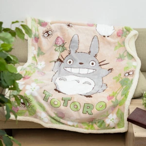 Marushin Ghibli My Neighbor Totoro ♡Half Blanket Strawberry H100×W140cm NEW - Picture 1 of 8
