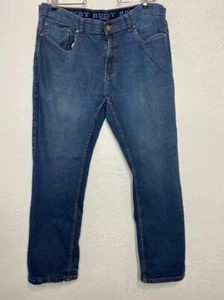 Rugby University Jeans Stretch Blue Straight Leg Denim Mens Size 38x30 - Picture 1 of 15