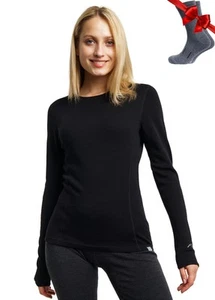 Merino Wool Base Layer Women - 100% Merino Wool Heavyweight, Midweight, Lite ... - Picture 1 of 5