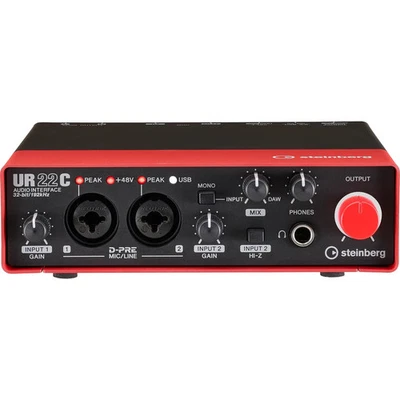 Steinberg UR22C RD 2-In / 2-Out USB 3.0 Type-C Audio Interface, Red - Image 1 of 3