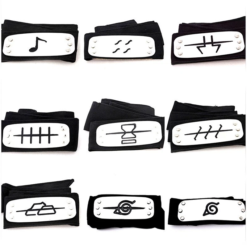 Ninja Stirnband Konoha Sasuke Hatake Kakashi Cosplay Kostüm für Naruto Fans - Bild 1 von 4