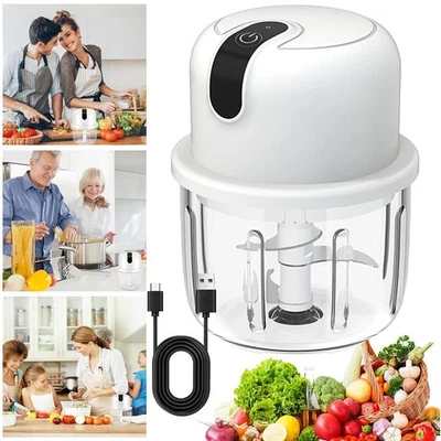 Elektrisch Zerkleinerer USB Gemüsezerkleinerer Zwiebelschneider für Fleisch Obs - Bild 1 von 4