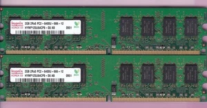 4GB 2x2GB PC2-6400 DDR2-800 HYNIX HYMP125U64CP8-S6 AB Ram Memory Kit Desktop - Picture 1 of 4