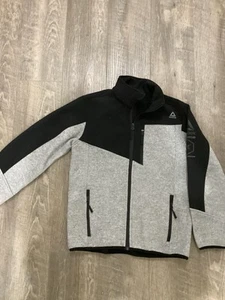 Reebok Youth Large 14/16 Jacket Fleece Line Gray/Black 3 Pocket - Picture 1 of 10