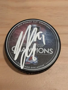 Nazem Kadri 2022 Colorado Avalanche Autographed Stanley Cup Champions Puck - Picture 1 of 1