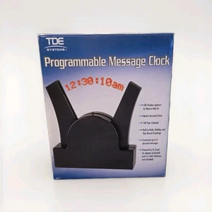 TDE Systems Programmable Red LED Message Clock - Floating Message - Picture 1 of 7