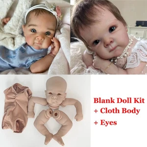 18inch Blank Reborn Doll Kit Lifelike Cute Newborn Girl Doll Kits + Cloth Body - Picture 1 of 12
