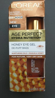 Loreal Paris Skincare Age Perfect Hydra Nutrition Honey Eye Gel - 0.5oz De-Puff - Image 1 of 3