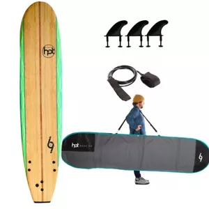 Surfboard - 8ft Beginners Softboard Hot Surf 69 Foam Surfboard Package Deal - Picture 1 of 17
