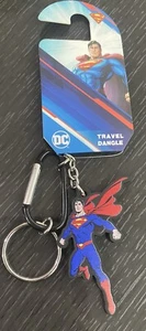 SUPERMAN TRAVEL DANGLE KEYRING BAG CHARM BNWT - Picture 1 of 2