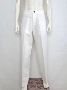 Giorgio Armani Off-white Wide-fit trousers Sz.IT50 - US40 - Picture 1 of 10