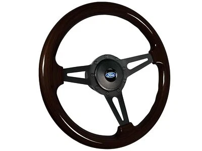 Ford Bronco F100 F150 F250 F350 1978-91 kit de volante de 3 radios de madera oscura Foto 1 de 4