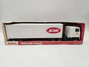 Vintage ERTL Truck and Trailer Acme 3488 In Box White Steel Advertisement Chevy - Picture 1 of 4