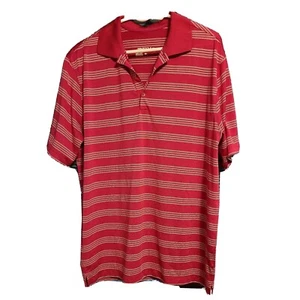 Camisa polo de golf Nike para hombre grande rosa a rayas manga corta rendimiento de gira - Imagen 1 de 6