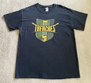 CAT Equipment In The Trenches Tour Shirt Men’s Lg Black Just Rub Some Dirt On It - Picture 1 of 10