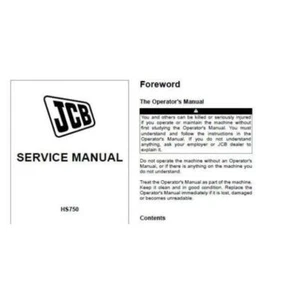 Komplette Service Reparaturanleitung für JCB HS750 Getriebe heute geliefert - Bild 1 von 1