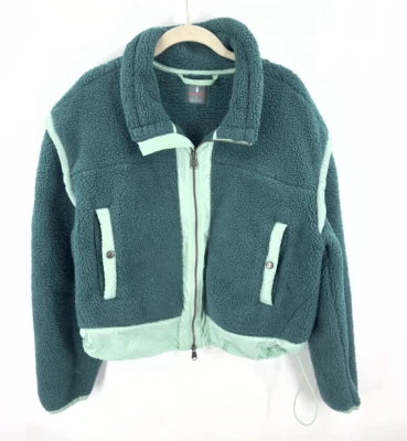 Chaqueta polar Free People Movement Courtside para mujer talla M Sherpa recortada Foto 1 de 4