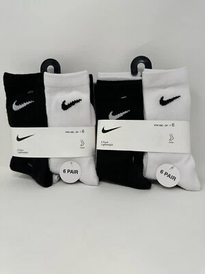 Nike Boy`s Cushioned Crew Socks (PACK-12) 5-7 (8666) E2(C519T) - Image 1 of 4