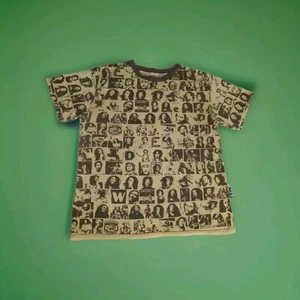 Weed Brand T-Shirt Bob Marley Pattern 100% Cotton Reggae Vintage Y2K RARE MEDIUM - Picture 1 of 8