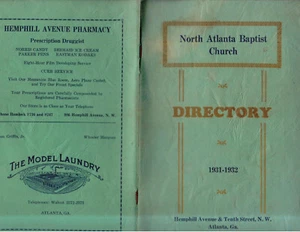 North Atlanta (Ga) Baptist Church Directory for 1931-1932- 48 pages with names o - Picture 1 of 2