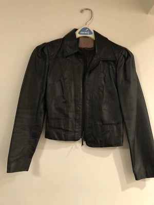 Womens Vintage FIDELITY LEATHERS Oxblood Leather Fitted Jacket ~ Size 5/6 - Image 1 of 3