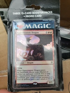 Magic The Gathering MTG 3 Mystery Booster Packs + Carta olografica promozionale CREATURA-DRAGO - Foto 1 di 3