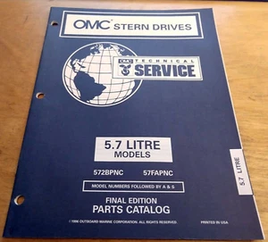 OMC 5.7L 572BPNC 57FAPNC Stern Drive Parts Catalog Manual 1996 - Picture 1 of 1