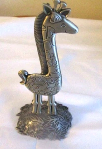 Fetco Silver Tone Metal Giraffe Note or Picture Holder 8 in T New - Imagen 1 de 5