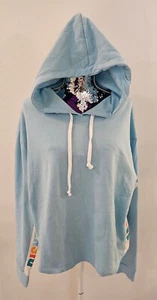 NWT Women's Disney Magic Cropped Hoodie Sweater 1X Light Blue - Picture 1 of 10