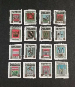 EUROPEAN POSTER STAMPS LOT OF 16 Early 20th Century Propaganda Germany - Picture 1 of 8