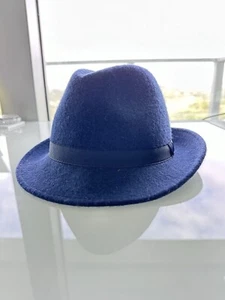 Janie & Jack Hat/ Unisex/ Size 2T-3 /Navy Color/ Fedora Style/ Wool - Picture 1 of 7