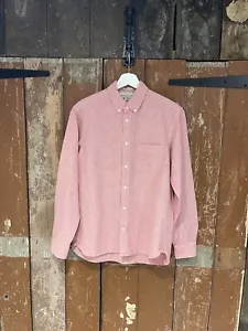 H&M Shirt Top Men's Size Small Regular Pink Cotton Pocket Buttons Collared - Picture 1 of 12