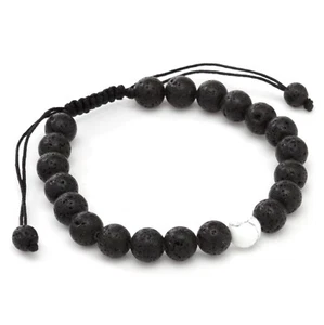 Pulsera con cuentas blanco y negro - Imagen 1 de 1