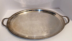 1847 Rogers Bros Antique US Silver-Plated Platters & Trays for 